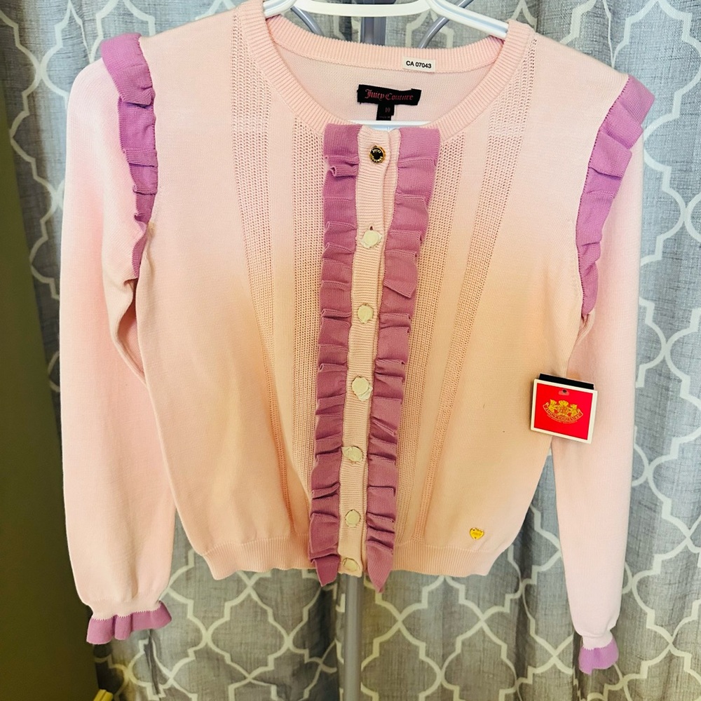 #262 Brand New Juicy Couture Pink Knit with Purple Accents